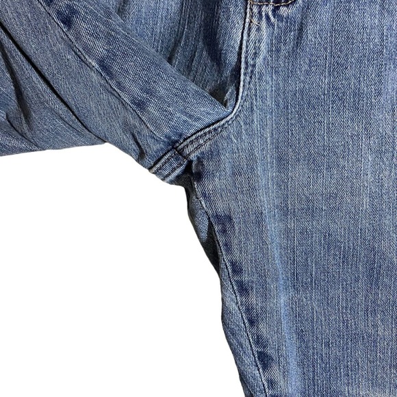 LEE Women Vintage Mom Jeans Size 12 Side Elastic At The Waist High Rise Y2K Blue - Picture 6 of 12